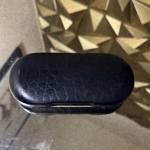 Black Leather Eyeglass Case